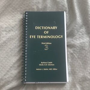 Dictionary of Eye Terminology, Dark Green Spiral-Bound Reference